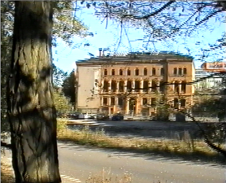 Ansicht des linken Kopfteils des Verwaltungsgebäudes I