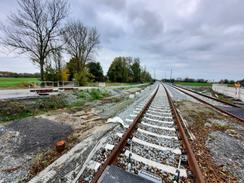Direkter Blick Richtung Sande Bahnhof